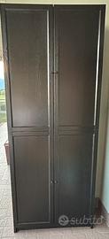 Armadio-libreria con ante rovere