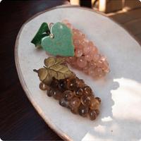 2 grappoli decorativi in giada onice quarzo vintag