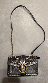 Pinko borsa tracolla Love mini con borchie