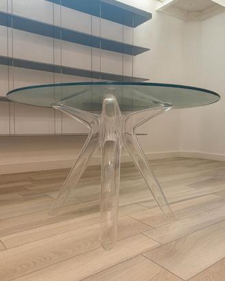 KARTELL tavolo SIR GIO con piano tondo (Fumé)