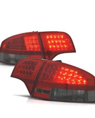 FANALI AUDI A4 B7 04-07 LED ROSSO AFFUMICATO