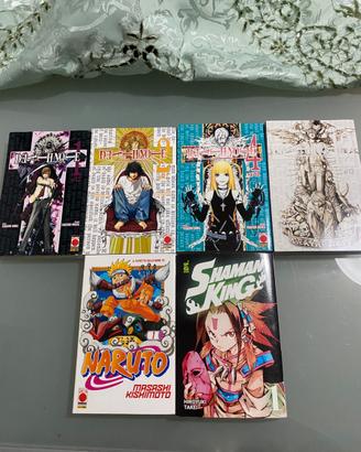 manga death note, naruto e shaman king