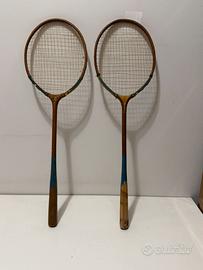 Coppia di Racchette Vintage in Legno -