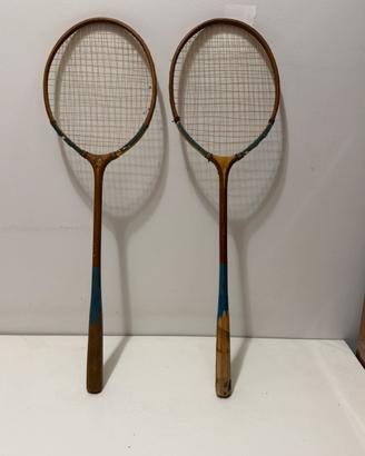 Coppia di Racchette Vintage in Legno -
