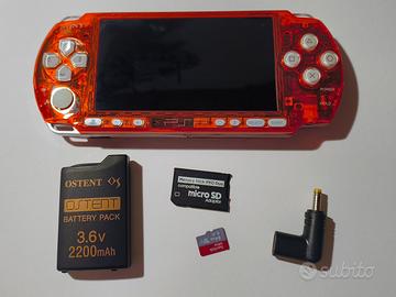 PSP 3000 arancione trasparente - personalizzabile