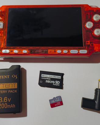 PSP 3000 arancione trasparente - personalizzabile