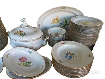 SERVIZIO PIATTI IN PORCELLANA MEISSEN DECORO FLORE