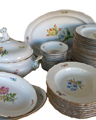 SERVIZIO PIATTI IN PORCELLANA MEISSEN DECORO FLORE