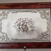 Cofanetto Porta gioie in Legno e Argento