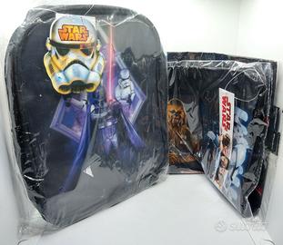 Zaino 3D Star Wars Darth Vader + Sacca Scarpe NEW