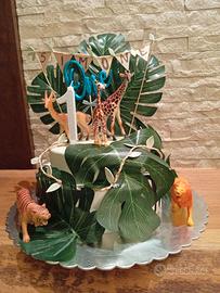 torta scenografia giungla 