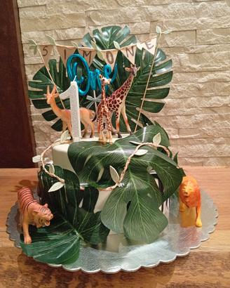 torta scenografia giungla 
