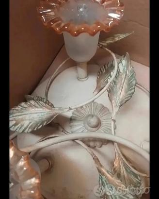 lampadario in vetro di Murano artigianale 