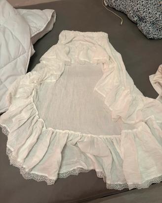 Gonna corta avanti lunga dietro bianca