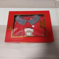 Tutina ciniglia rossa 3-6 mesi per inverno