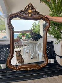 specchio ingresso in legno vintage