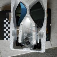 Coppia specchietti retrovisori corpo in metallo