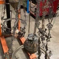 2 lumiere liberty a sospensione in bronzo del 1891