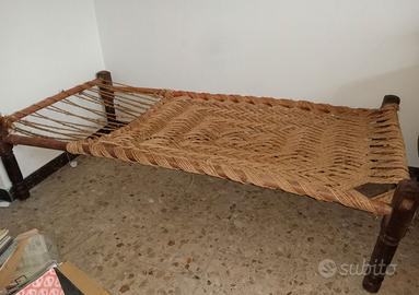 Charpai letto in corda indiano artigianale