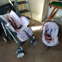 PASSEGGINO KIT TRIO 0-3 anni CHICCO ROSA
