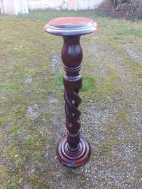 Colonna piedistallo in legno