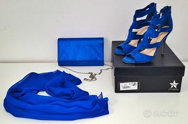 Scarpe Primadonna blu n. 38 + borsa + pashmina