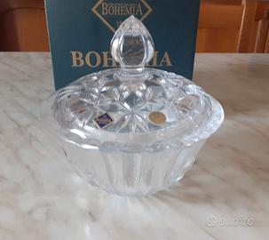 Cristallo di Bohemia porta caramelle con coperchio