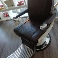 POLTRONA DA BARBIERE IN PELLE