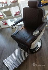 POLTRONA DA BARBIERE IN PELLE