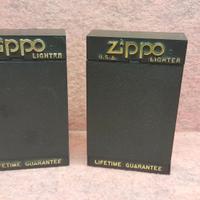 coppia scatole Zippo box vintage originali