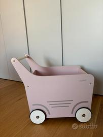CARRELLINO PRIMIPASSI Childhome wooden stroller