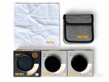 Kit filtri NiSi 67 mm CPL + ND64 + ND1000 con cust