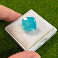 Opale blue 14.40 ct taglio Cushion certificato