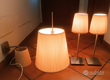 Lampadario + 2 abat jour + applique da parete