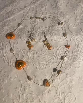 Thun parure collana orecchini cuore