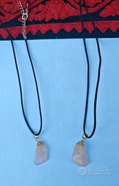 2 Collane quarzo rosa