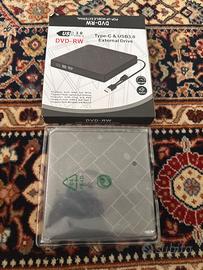 DVD-RW esterno USB 3.0 + USB-C