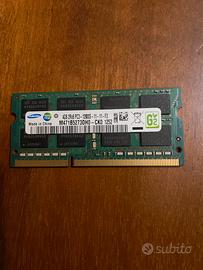 Ram 4gb ddr3 samsung sodimm 1600mhz