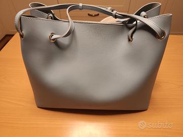 Borsa Campo Marzio azzurra con tracolla e pochette