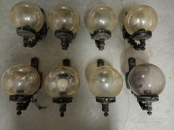 8 lampade da esterno globo in vetro