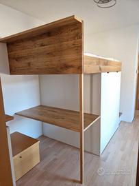 Letto soppalco come nuovo 1400x2000mm