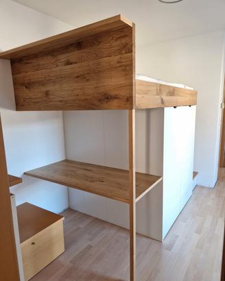 Letto soppalco come nuovo 1400x2000mm