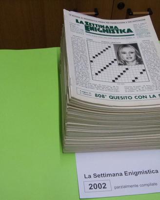 LA SETTIMANA ENIGMISTICA, anno 2002, parzialmente