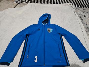 Giacca Impermeabile con Cappuccio Adidas Blu