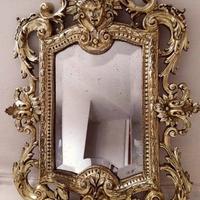 Antique Rococo/Baroque Italian Handmade Gilt Wood