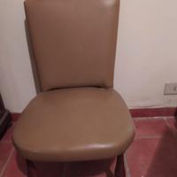 sedia beige pelle