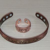 Bracciale ed anello in rame salute benessere 
