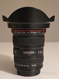 Canon EF 17-40 f4 L USM perfetto con paraluce