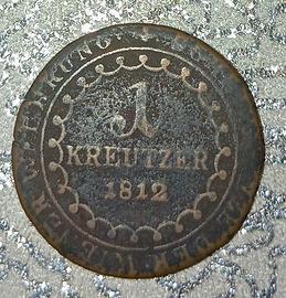 Austria, Francesco I,1 kreuzer 1812