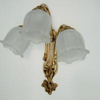 Lampada parete applique oro francese 3 bracci